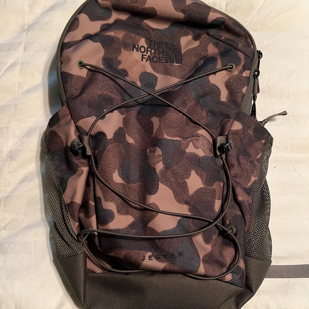 North Face Jester camo back pack
